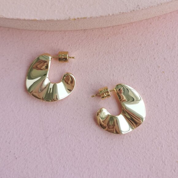 Alicia Bonnie - Muse Gold Earrings - NEW - Picture 3 of 3